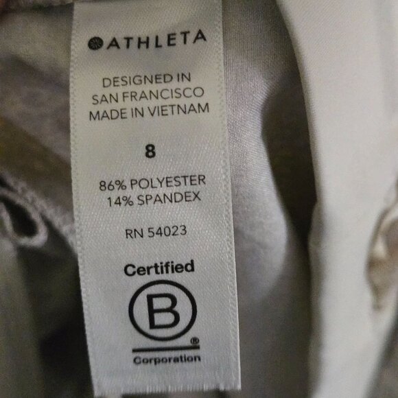 Athleta Venture Printed Jogger Pant Viper Gray Zip Pockets Size 8 - Picture 11 of 12